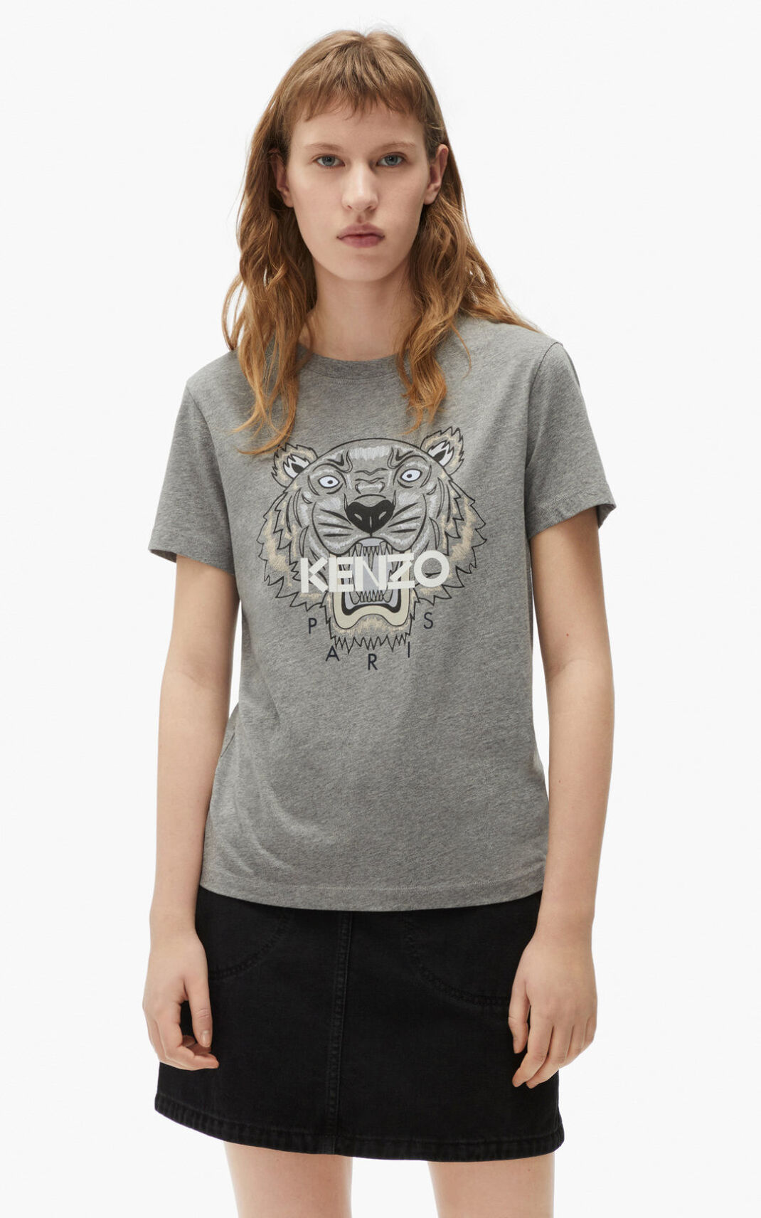 Camisetas Kenzo Tiger Mujer Gris - SKU.7158885